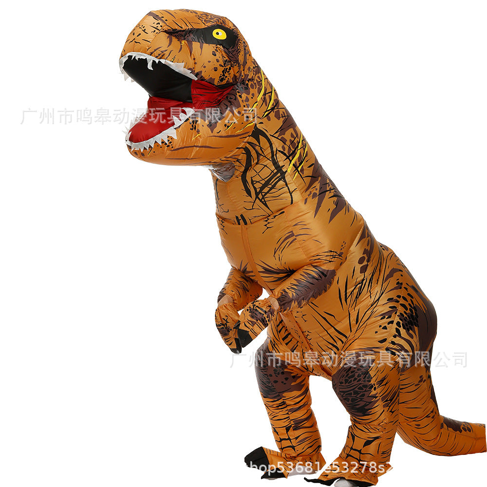 Halloween Costume Brown Tyrannosaurus Rex Dinosaur Inflatable Costume Green Alien Inflatable Costume Party Funny Playsuit